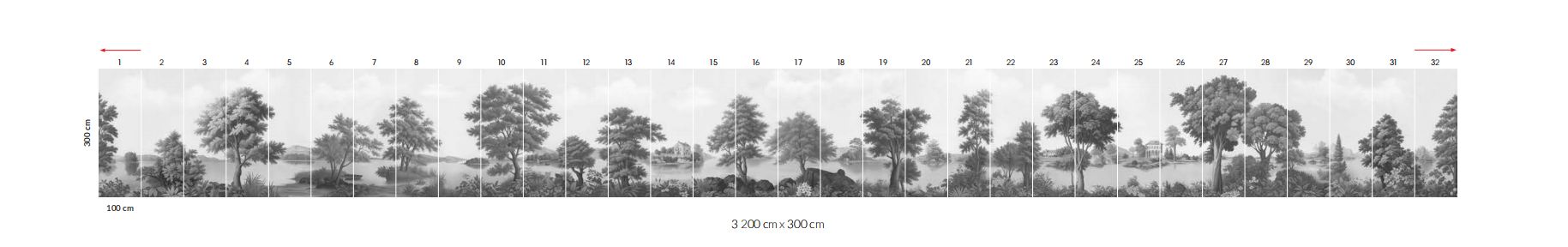 Панно Loymina Панорама нежных парков PNR1 006 3×1